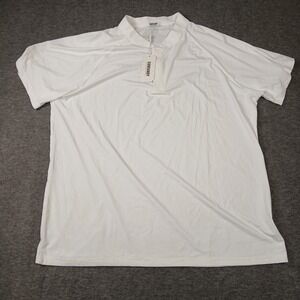 Coofandy Men's Size XL White Stretchy Short Sleeve Shirt NWT